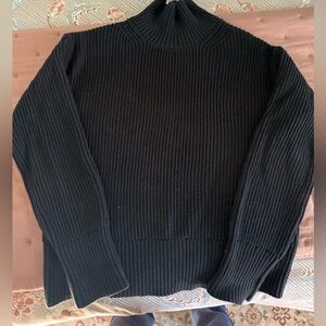 Everlane Black Ribbed Knit Sweater